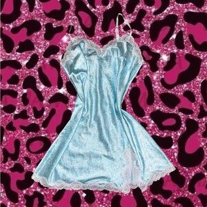 2011 Victoria’s Secret Blue lace babydoll lingerie slip